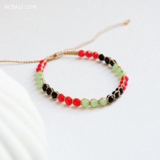 New Design Crystal Beads Bracelet Originally Handmade in Bali